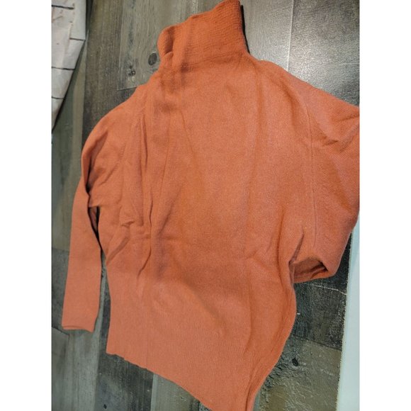 Colebrook landur lambs wool Orange quarter button up top women's collared - Picture 4 of 4